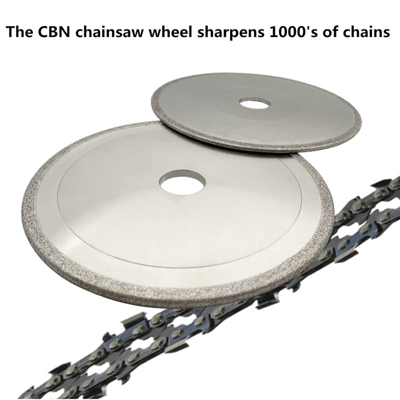 UF-SHARP CBN Chainsaw Grinding Wheel 5-3/4" Dia, 3/16" Thick, 7/8" Arbor for 3/8" and .404 Pitch Steel Chains (3/16 inch Thick) - Image 5